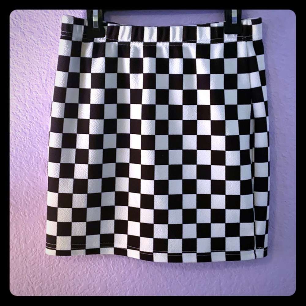 This is a Black and white Checkered Shirt